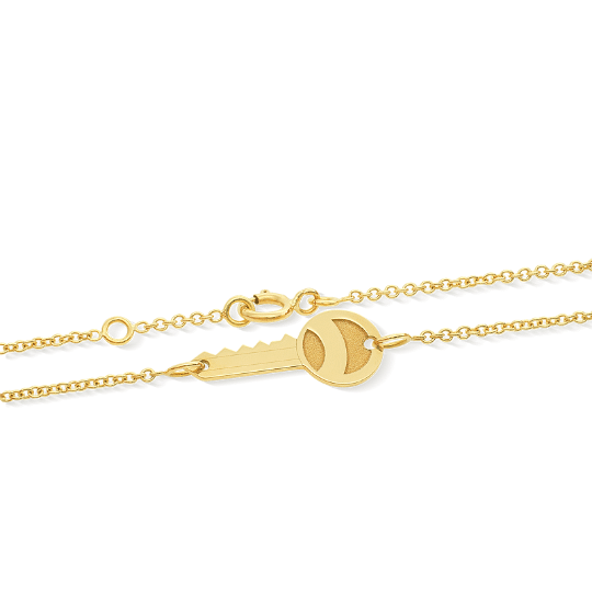 bracelet chaîne sésame clé or jaune recyclé aupiho joaillerie