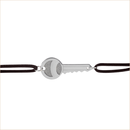 bracelet cordon personnalisable bijou clé or blanc aupiho joaillerie
