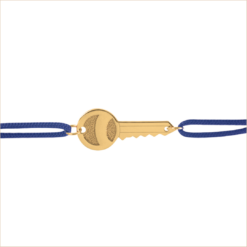 bracelet cordon personnalisable bijou clé or jaune aupiho joaillerie