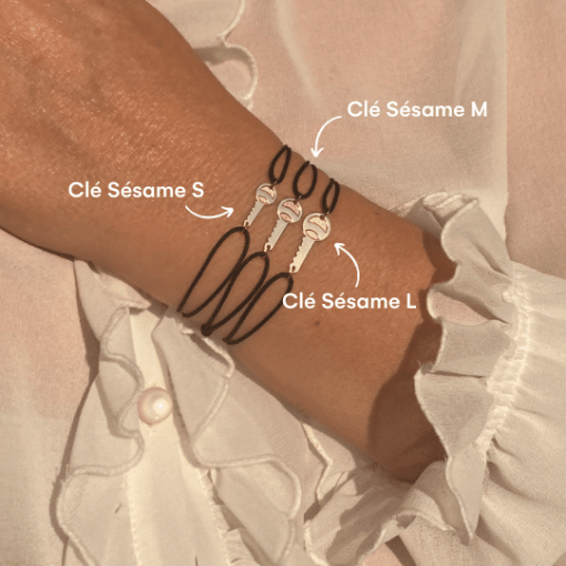 Bracelet cordon Clé Sésame - Large bracelet cordon cle sesame pleine aupiho joaillerie