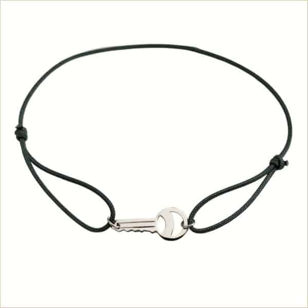 bracelet cordon sesame clé or blanc noir aupiho joaillerie