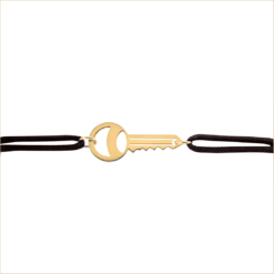 bracelet cordon personnalisable bijou clé or jaune aupiho joaillerie