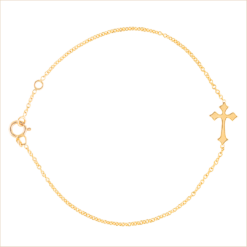 bracelet croix illusion or jaune tout or aupiho joaillerie