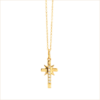 collier croix diamants or jaune recyclé étoile aupiho joaillerie