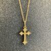 collier croix romy orjaune diamants aupiho joaillerie BD