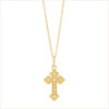 collier croix romy pavée diamants blancs croix revisitée originale or jaune 18 carats recyclé aupiho joaillerie