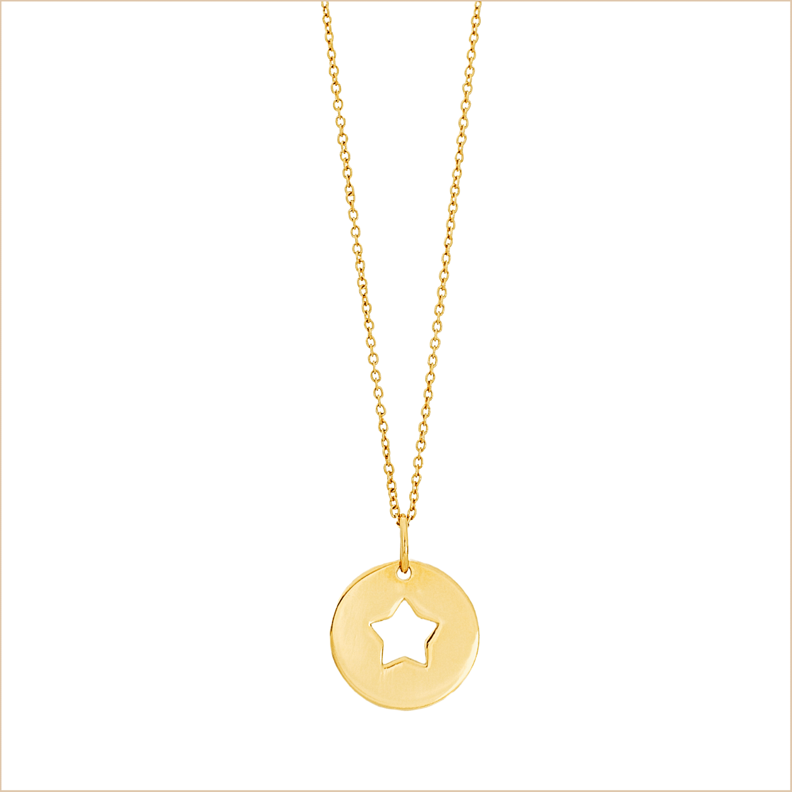 Collier Médaille Étoile - Zirconium - Delphes