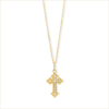 collier croix romy pavée diamants or recyclé jaune aupiho joaillerie