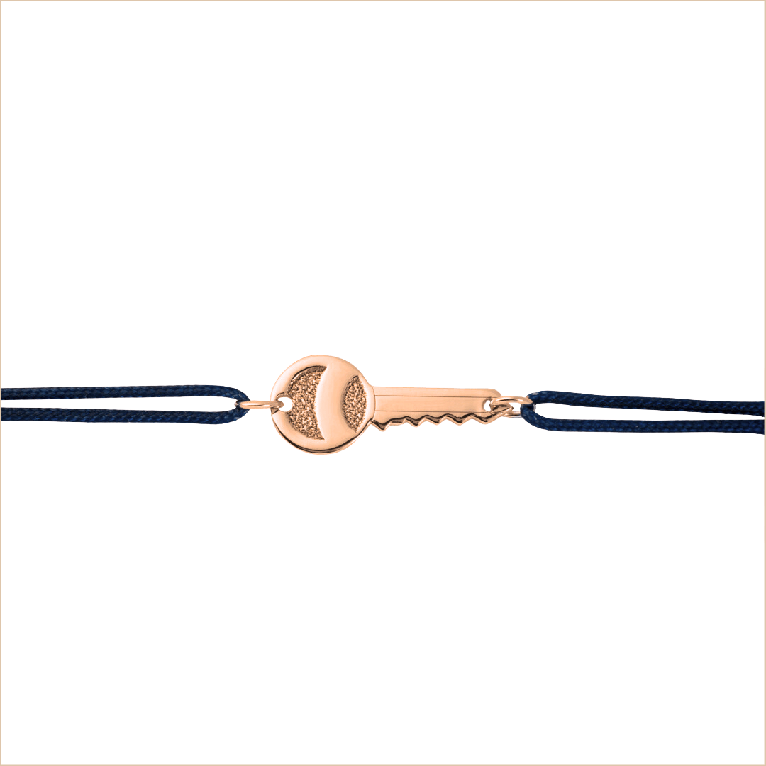 key cord bracelet pink gold 18 carat recycled gold aupiho jewellery key cord bracelet pink gold 18 carat recycled gold aupiho jewellery