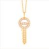 Sésame key necklace - Diamonds collier cle sesame orjaune diamantsblancs aupihojoaillerie2