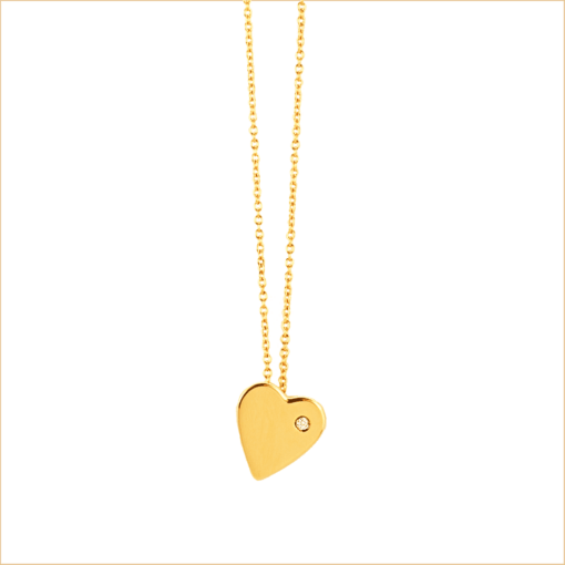 Atout Coeur necklace - Diamond collier atout coeur tm orjaune 18carats recycle diamant blanc aupiho joaillerie 1