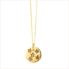 Arc en Ciel medal necklace - Sapphires collier rond celeste etoiles pierres or jaune aupiho joaillerie min