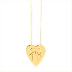 collier taime coeur or jaune M aupiho joaillerie