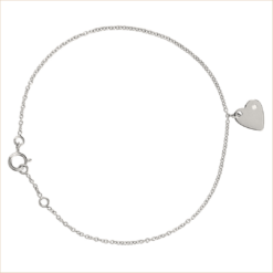 bracelet petit coeur collection atout coeur or blanc 18 carats recyclé diamant blanc aupiho joaillerie