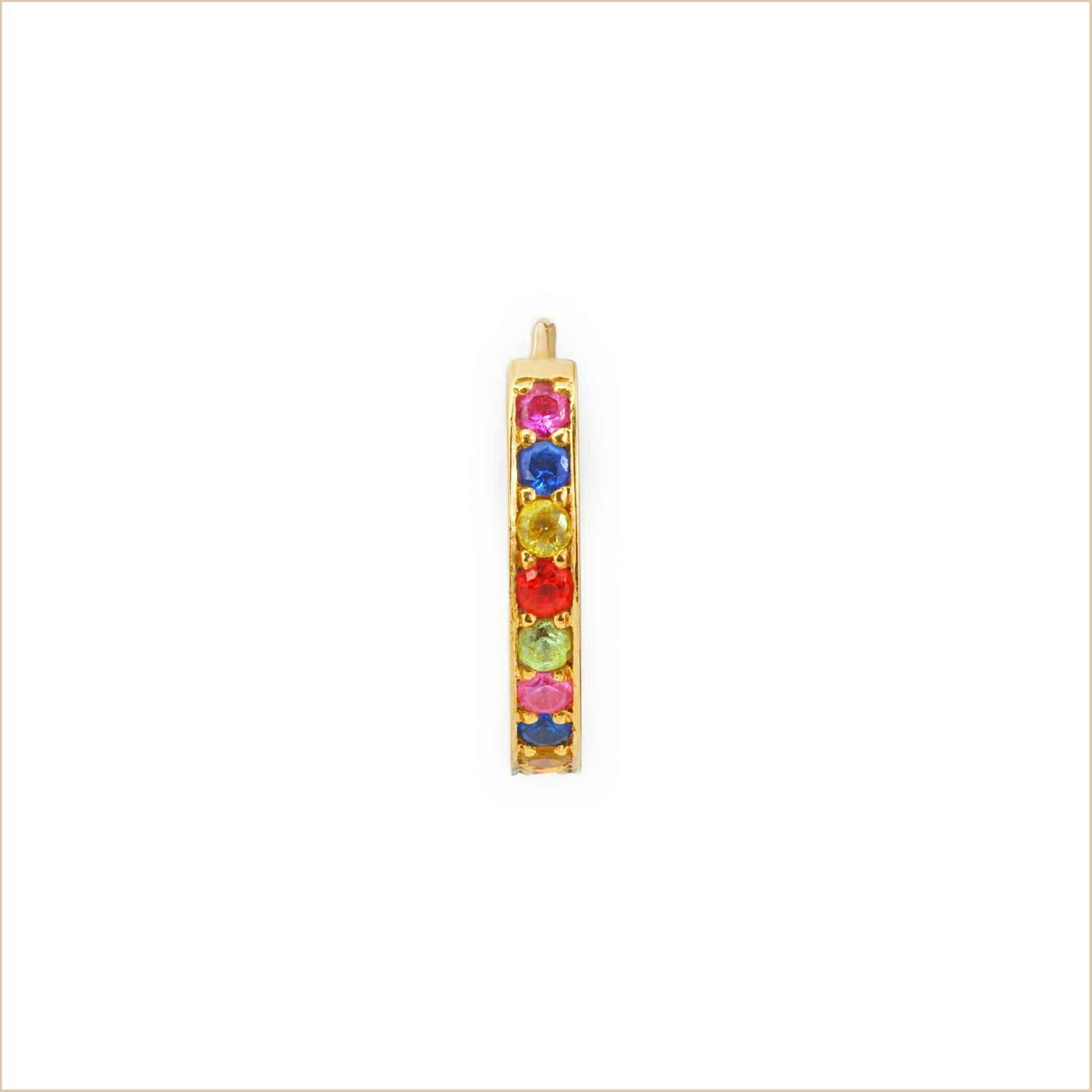 Pendentif En Or Rose 18 Carats Sertis De Saphirs Arc-en-ciel Et Diamants Naturels - Neuf Avec étiquettes - Bijou Précieux
