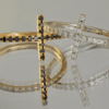 bague croix evidence orjaune orrose diamants aupiho joaillerie bijoux