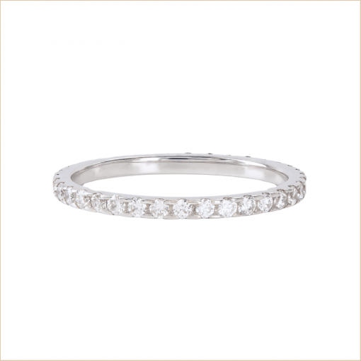 bague diamants éternité tour complet or blanc diamants blancs aupiho joaillerie