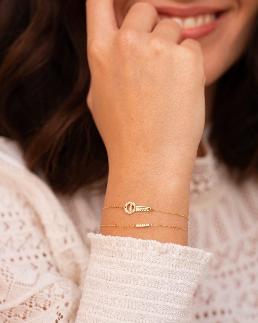bracelet barrette cle or jaune et diamants blancs or recyclé 18 carats sesame aupiho joaillerie bracelet barrette cle or jaune et diamants blancs or recyclé 18 carats sesame aupiho joaillerie