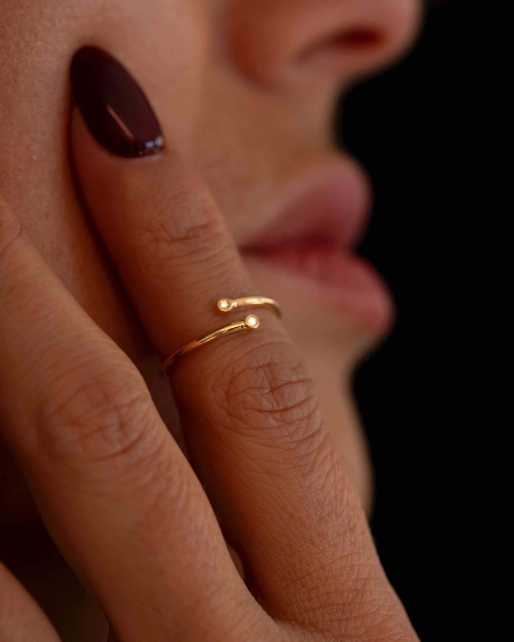 bague glam orteil petit doigt diamant or jaune 18 carats aupiho joaillerie