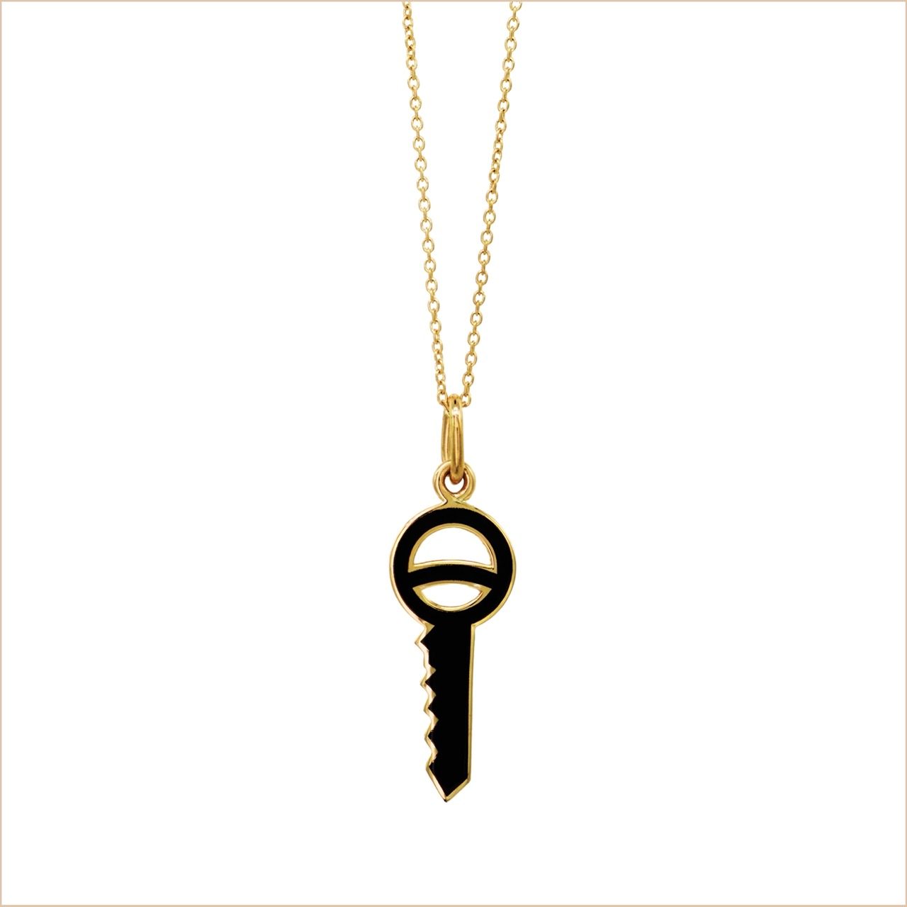 key pendant yellow gold lacquered recycled gold 18 carats colours aupiho jewelry