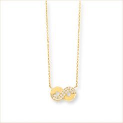 collier aria infini small or jaune 18 carats diamants blancs aupiho joaillerie