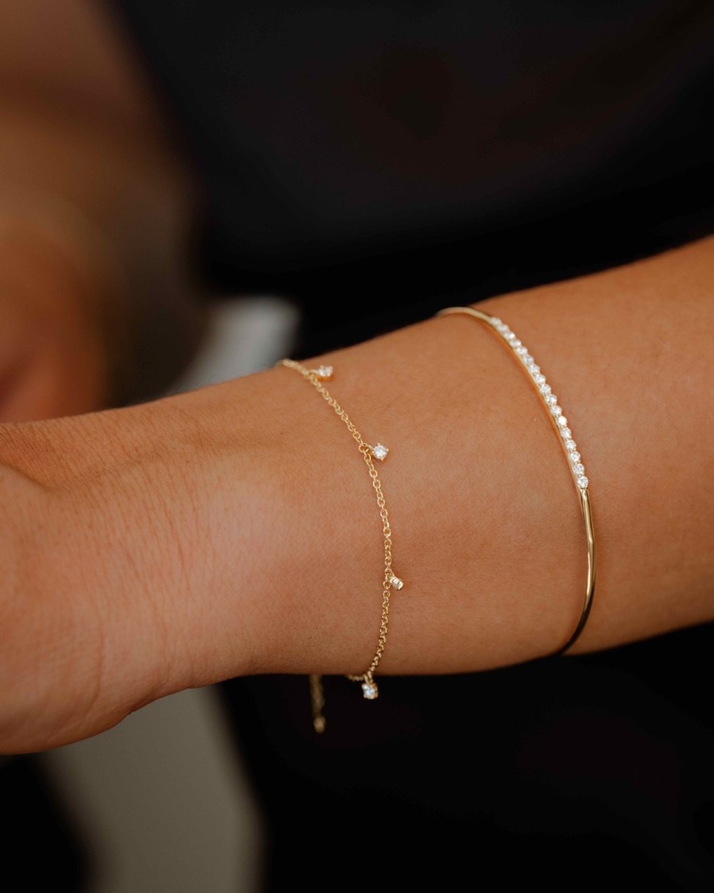 bracelet pampilles or jaune diamants blancs or 18 carats recyclé aupiho joaillerie bracelet pampilles or jaune diamants blancs or 18 carats recyclé aupiho joaillerie