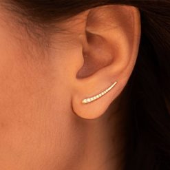 boucles d'oreilles grimpantes en or