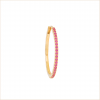 créole saphirs roses 15 mm or jaune aupiho joaillerie