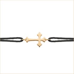 Nouveautés bijoux AUPIHO joaillerie bracelet-cordon-croix-illusion-or-18-carats-recyclé-aupiho-joaillerie