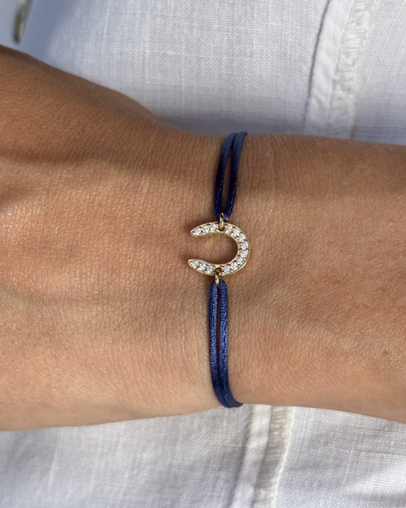 bracelet cordon fer à cheval or et diamants aupiho joaillerie