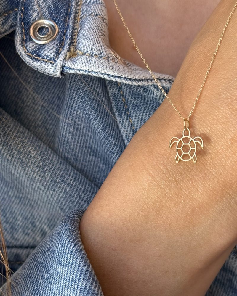 collier tortue or jaune recyclé aupiho joaillerie