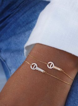 bracelets sésame clé or jaune or blanc diamants blancs aupiho joaillerie